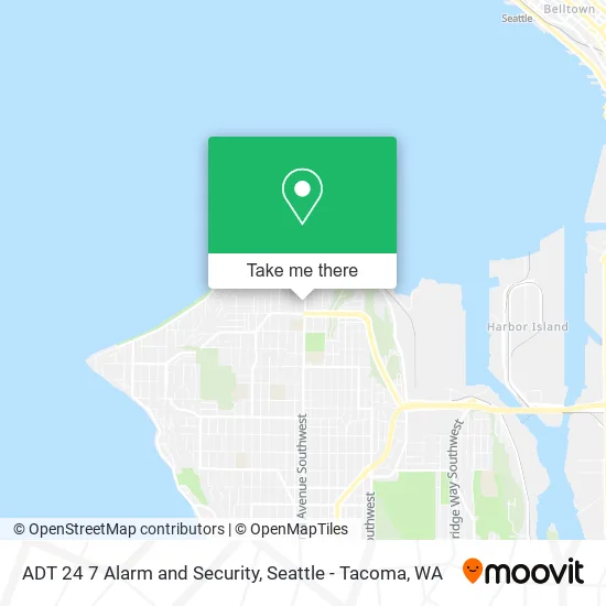 Mapa de ADT 24 7 Alarm and Security