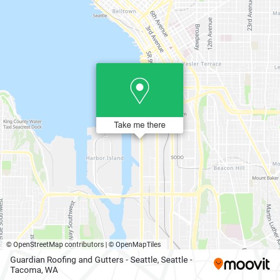 Guardian Roofing and Gutters - Seattle map