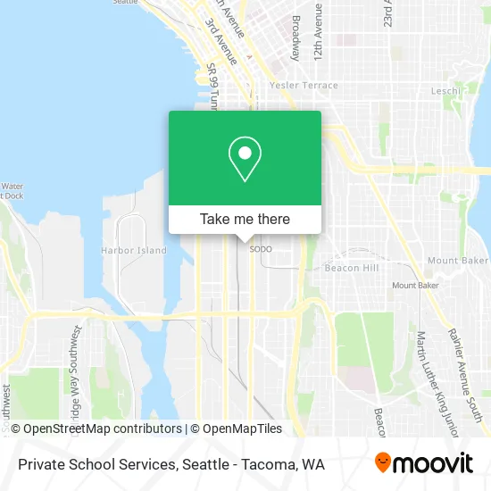 Private School Services map
