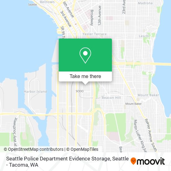 Mapa de Seattle Police Department Evidence Storage