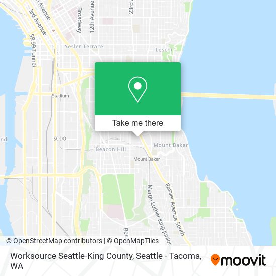 Worksource Seattle-King County map