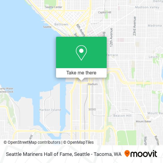 Seattle Mariners Hall of Fame map