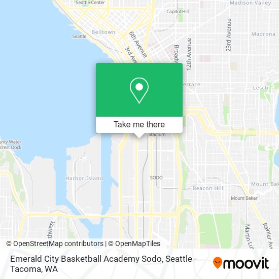 Emerald City Basketball Academy Sodo map