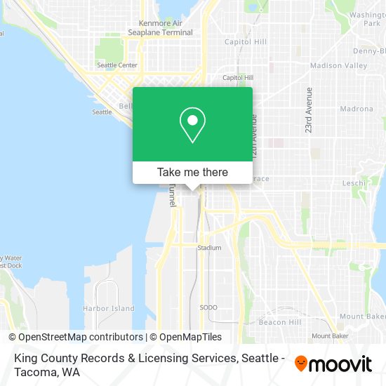 King County Records & Licensing Services map