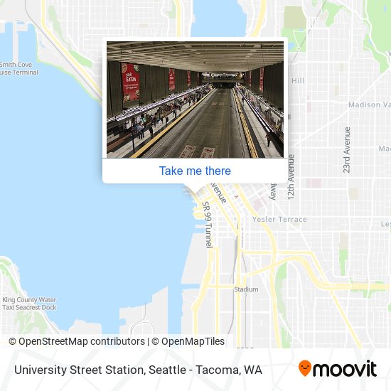 University Street Station map