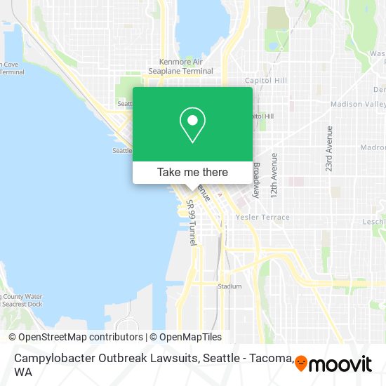 Campylobacter Outbreak Lawsuits map