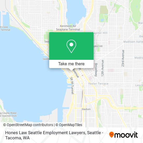 Hones Law Seattle Employment Lawyers map