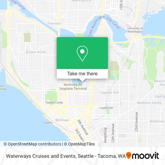 Waterways Cruises and Events map