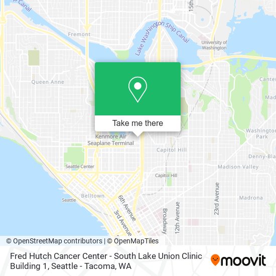 Mapa de Fred Hutch Cancer Center - South Lake Union Clinic Building 1