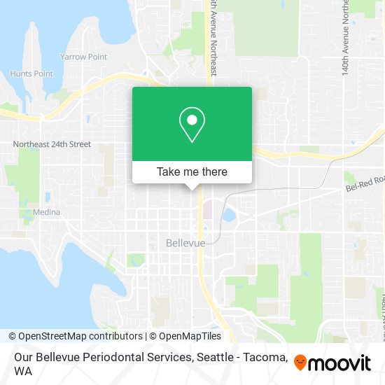 Our Bellevue Periodontal Services map