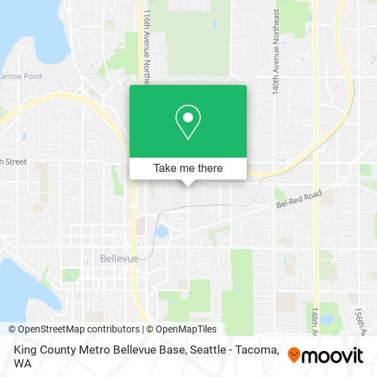 Mapa de King County Metro Bellevue Base
