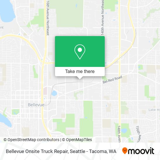 Bellevue Onsite Truck Repair map
