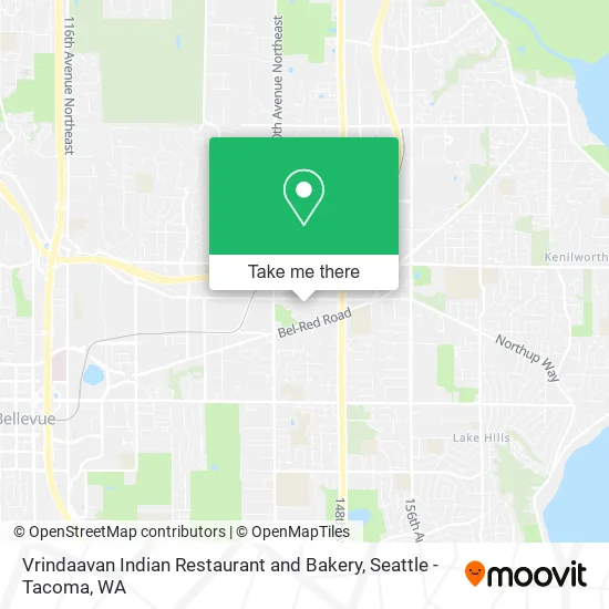 Mapa de Vrindaavan Indian Restaurant and Bakery