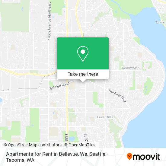 Mapa de Apartments for Rent in Bellevue, Wa