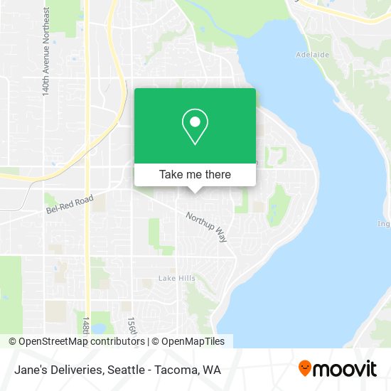 Jane's Deliveries map