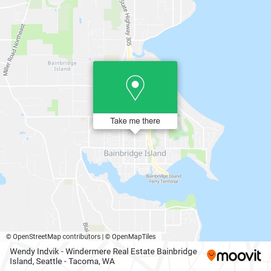 Wendy Indvik - Windermere Real Estate Bainbridge Island map