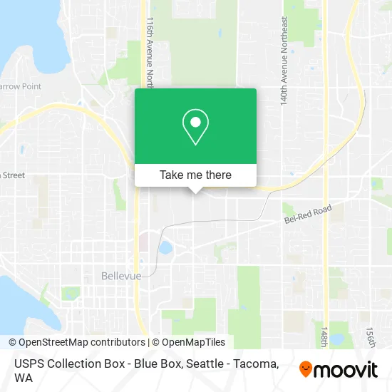 Mapa de USPS Collection Box - Blue Box