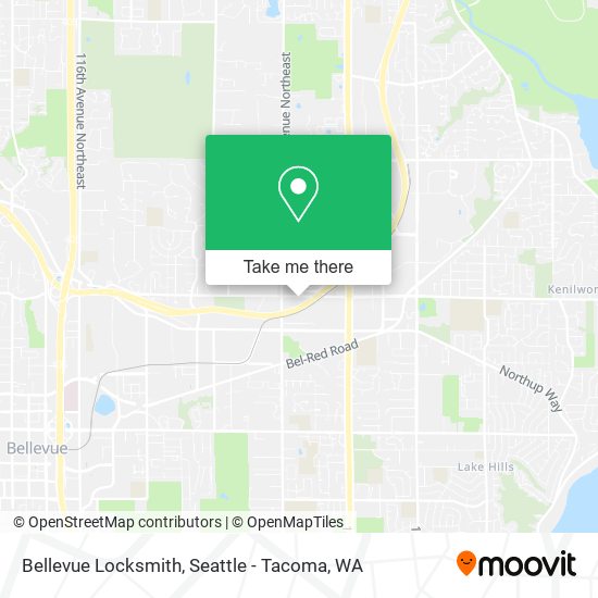 Bellevue Locksmith map