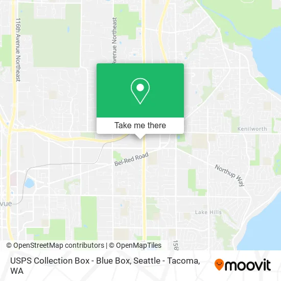 Mapa de USPS Collection Box - Blue Box