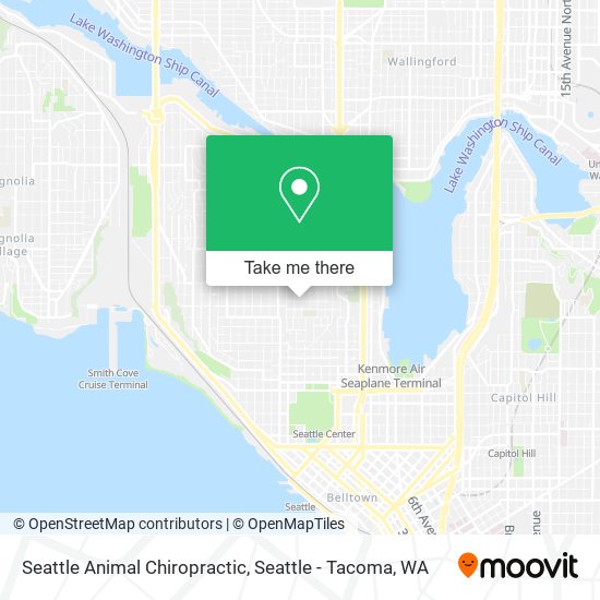 Seattle Animal Chiropractic map