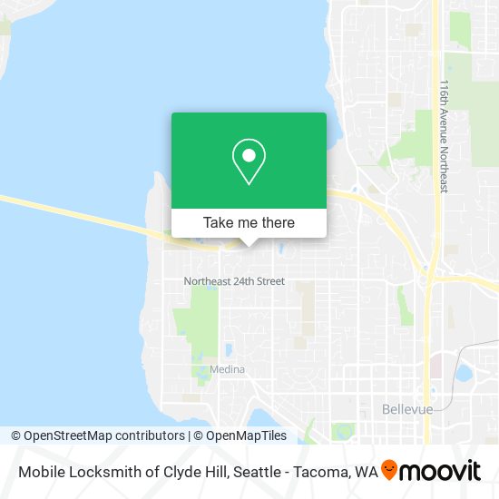 Mobile Locksmith of Clyde Hill map