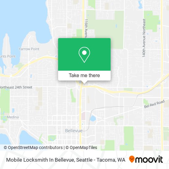 Mobile Locksmith In Bellevue map