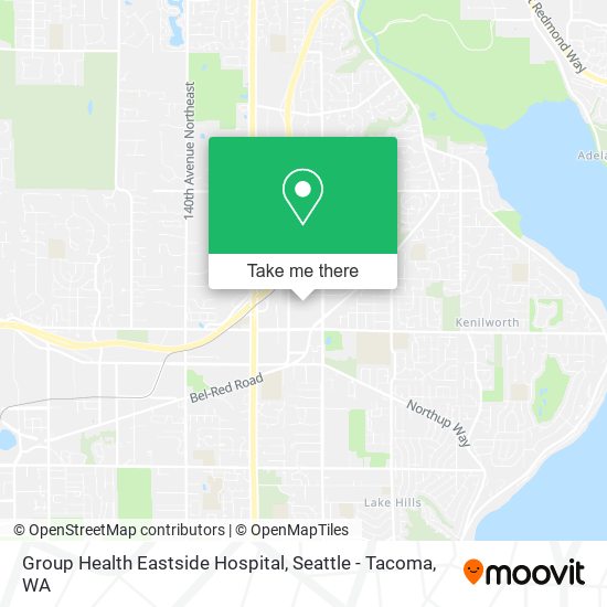 Mapa de Group Health Eastside Hospital