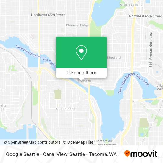 Mapa de Google Seattle - Canal View