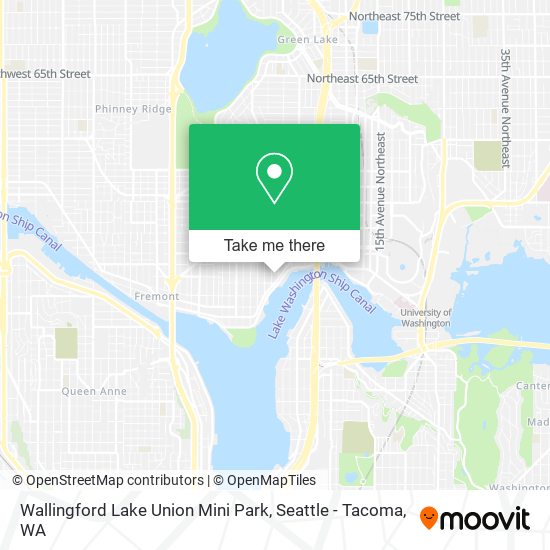 Wallingford Lake Union Mini Park map