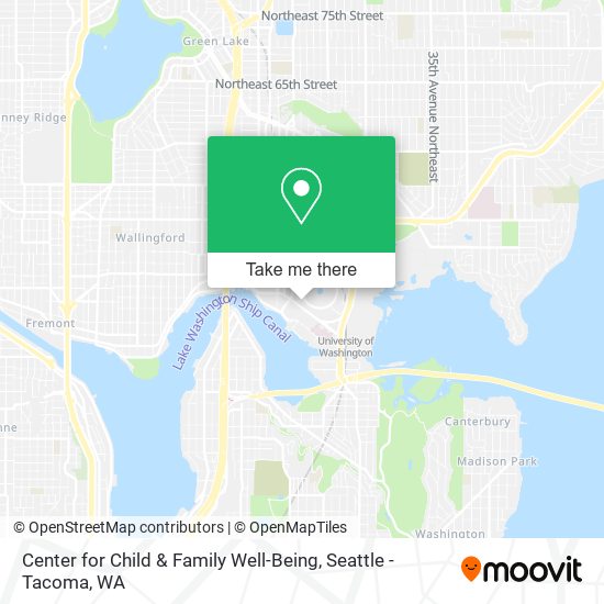 Center for Child & Family Well-Being map