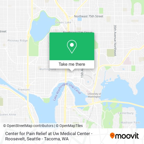 Mapa de Center for Pain Relief at Uw Medical Center - Roosevelt