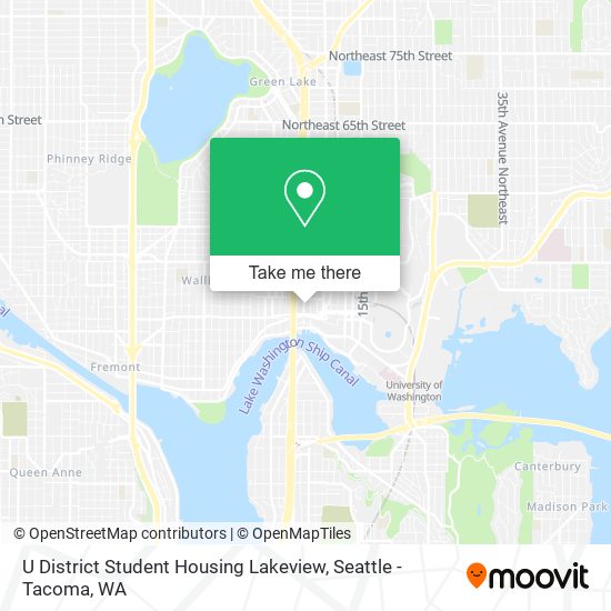 U District Student Housing Lakeview map