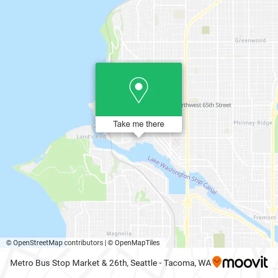 Metro Bus Stop Market & 26th map