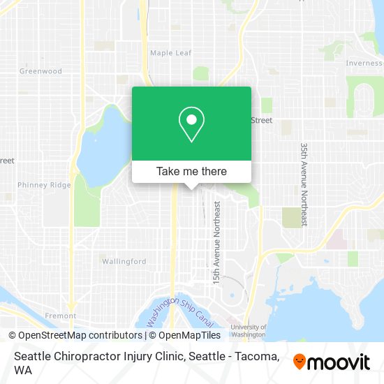 Seattle Chiropractor Injury Clinic map