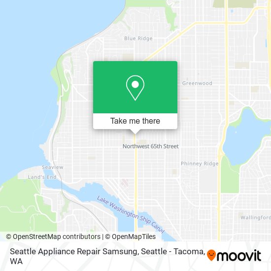 Mapa de Seattle Appliance Repair Samsung