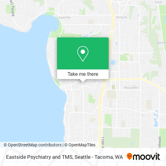 Eastside Psychiatry and TMS map