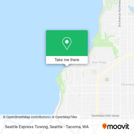 Seattle Express Towing map