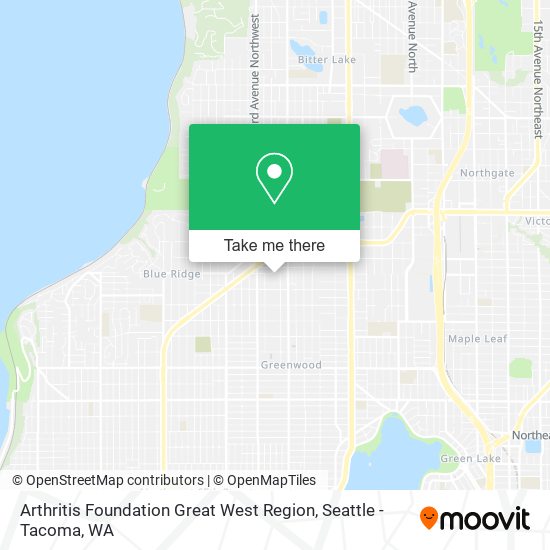 Mapa de Arthritis Foundation Great West Region