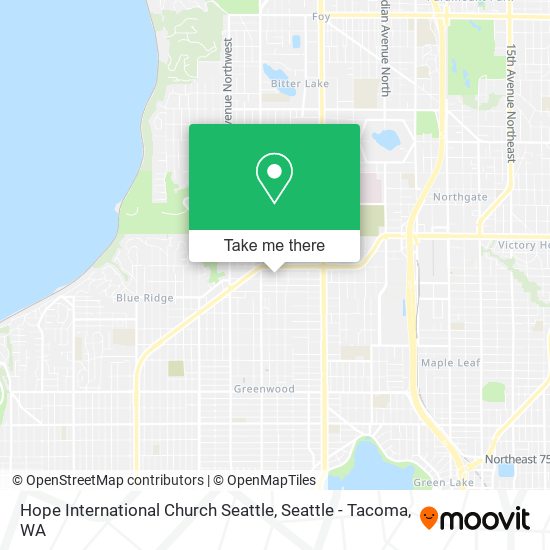 Hope International Church Seattle map