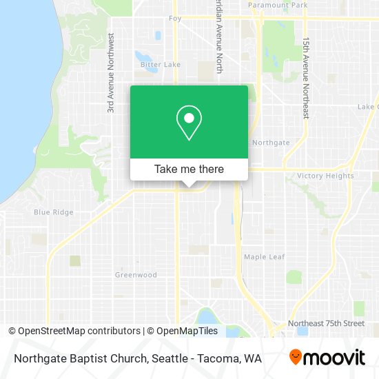 Northgate Baptist Church map