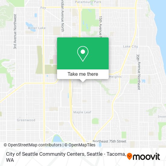 City of Seattle Community Centers map