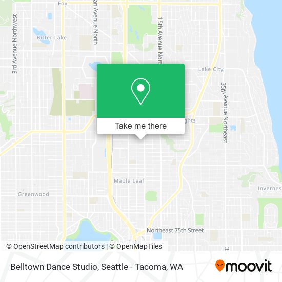 Mapa de Belltown Dance Studio