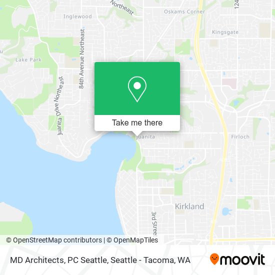 Mapa de MD Architects, PC Seattle