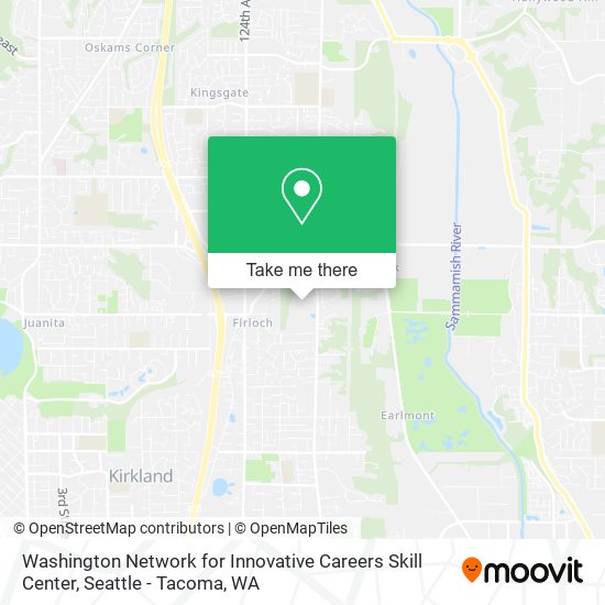 Mapa de Washington Network for Innovative Careers Skill Center