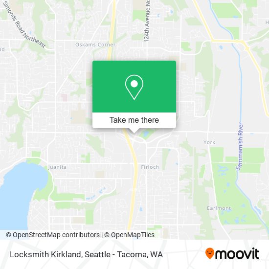 Locksmith Kirkland map