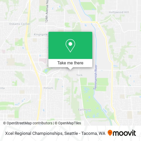 Xcel Regional Championships map