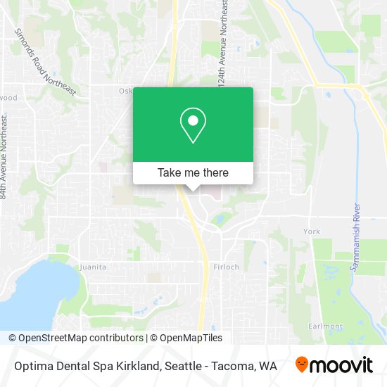 Mapa de Optima Dental Spa Kirkland