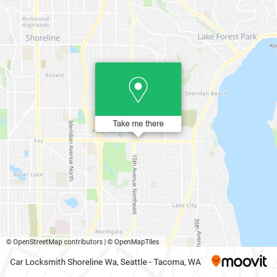 Car Locksmith Shoreline Wa map