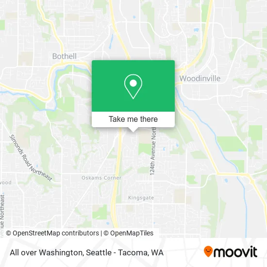 Mapa de All over Washington