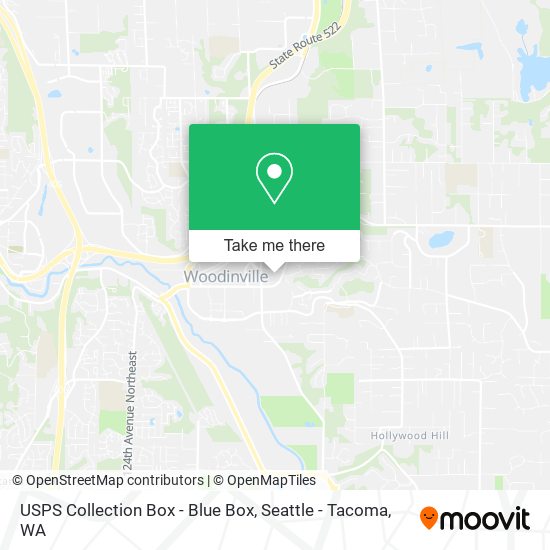 Mapa de USPS Collection Box - Blue Box